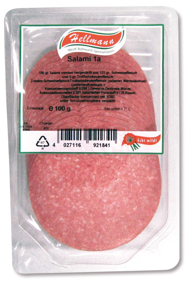 Salami 1a, 100 g geschnitten