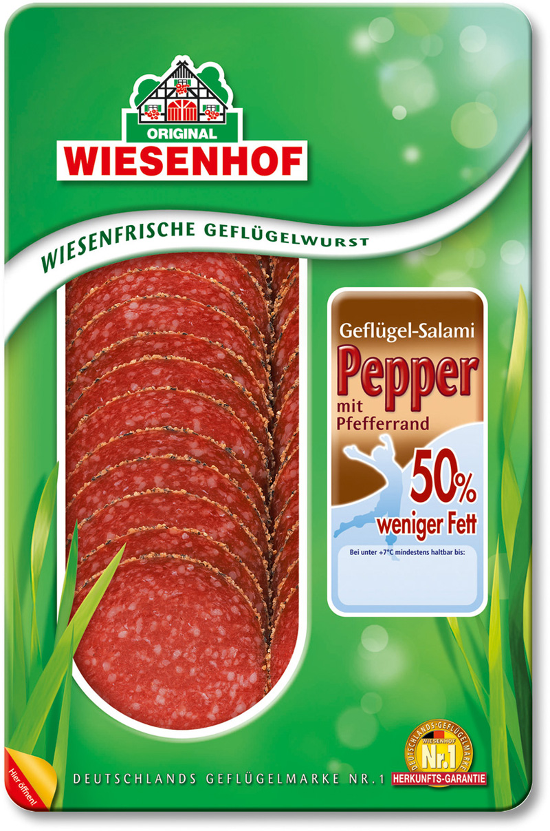 Wiesenfrische Pfeffer-Salami 100 g