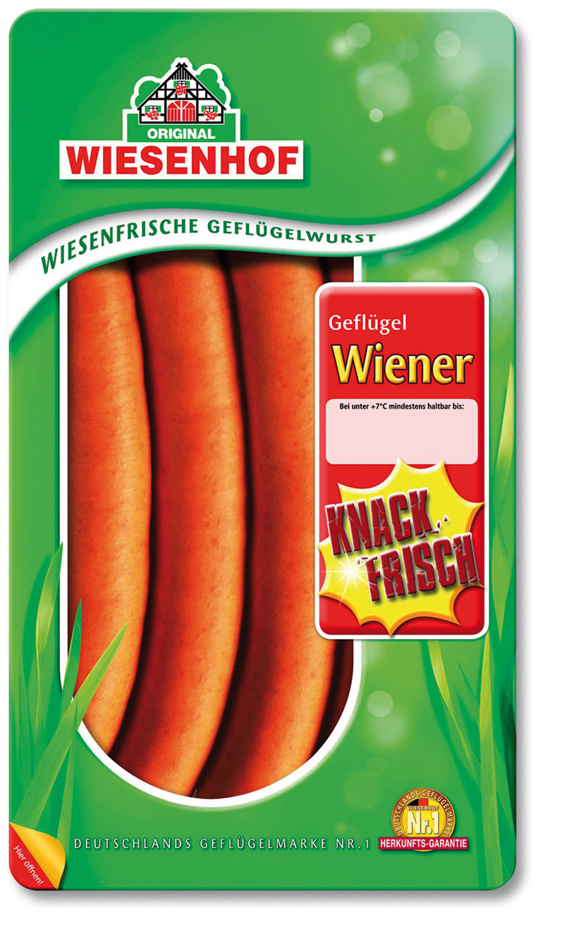 Wiesenfrische Geflügel-Wiener 4 x 50 g