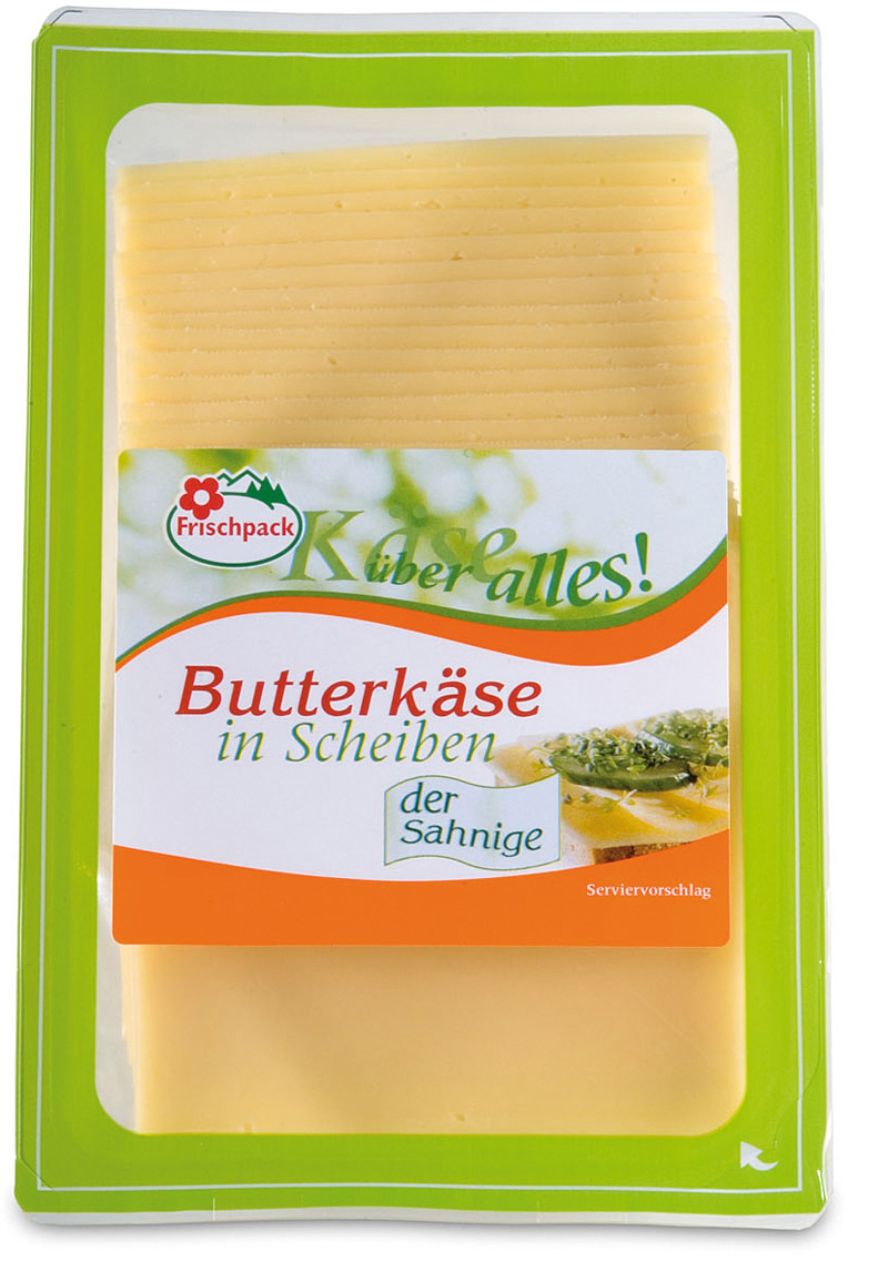 Butterkäse 45 % Fett i.Tr.,  1 kg geschnitten