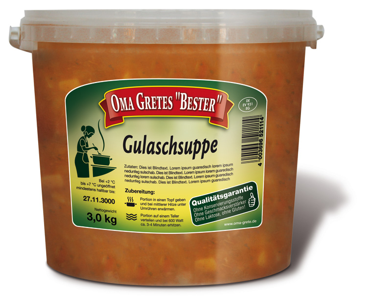 „Gretes“ Gulasch-Suppe im 3 kg Eimer