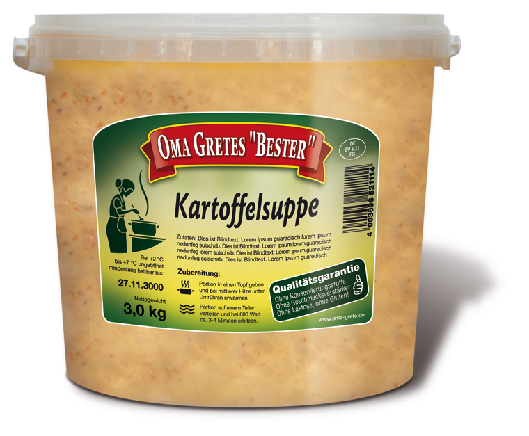 „Gretes“ Kartoffel-Suppe im 3 kg Eimer
